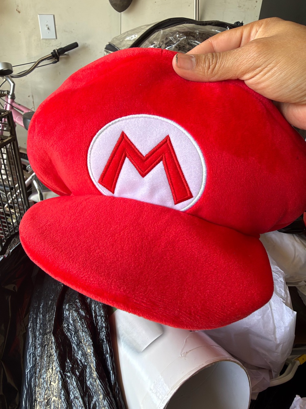 Súper Mario Red Plush 'M' Emblem Hat Halloween